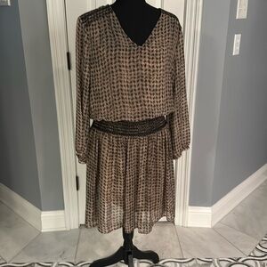 NWT Vanessa Virginia sheer drop waist w/slip dress underneath Anthropologie, Med